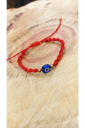 Macrame Woven Bracelet with Evil Eye Beads - Atolye Ferda