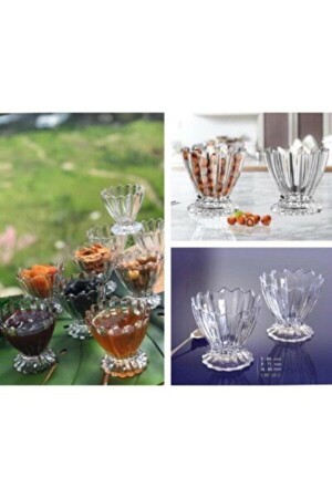 Madame Luda Home Original Glass Product Magnolia 6 Pieces 250 Ml. Dessert & Ice Cream Presentation Bowl Paşabahçe Model 6 Pieces 250ML. Stamp. - city glass