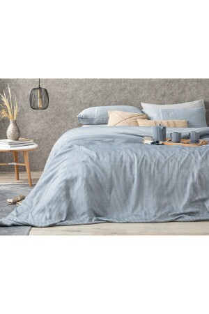 Madame Muko Soft Single Duvet Cover (160x220 Cm) - dark blue MDM90002 - madamemuko