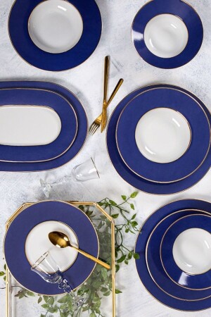 Madeleine Marineblaues 27-teiliges Tafelservice für 6 Personen 04AP021967 - Porland