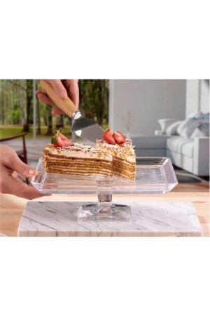 Madlen Footed Serving Plate - Service Presentation Plate 2 Li Fma06015 Fma04996 178 pb950008-2 - Paşabahçe