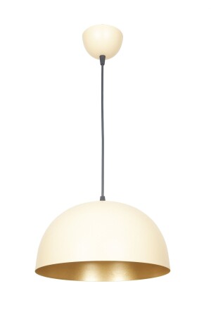 Madrid Special Design Cafe - Kitchen Model Metal Cream Gold Pendant Lamp Single Chandelier MDR73 - Fer Avize