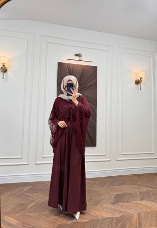 Maelis Lace Set - Burgundy - Duendeca