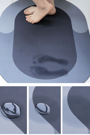 Magic Water Absorbent Bath Mat Ablution Mat with Non-Slip Base 3,5 Mm 57x38 TSSSEBPSKYAPUBM - Genel Markalar