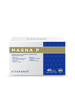 MNZ-Magna-p مكمل غذائي يحتوي على المغنيسيوم و فيتامين B6 40 شاسي 8683684703041EC - Vitafenix