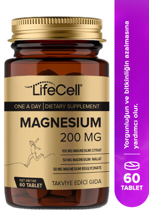 Magnesium 200 mg (MAGNESIUM COMPLEX BISGLICINAT – MALAT – CITRAT) Nahrungsergänzungsmittel - Lifecell