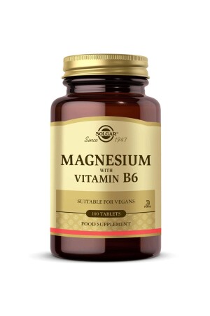 Magnesium With Vitamin B6 100 Tablets 6704 - Solgar