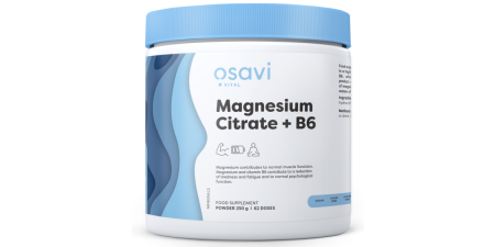 Magnesiumcitrat + Vitamin B6 Pulver - POWERBODY
