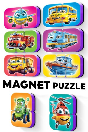Magnet-Baby-Puzzle Fahrzeuge Magnet-Puzzle - Evakanca