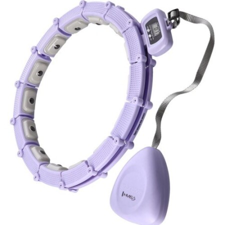 Magnetic hula hoop HHM14 with weight and counter, purple HMS - HMS