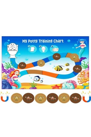 Magnetic Toilet Training Board Board 21x30 Cm - 16 Magnets - Submarine Themed GHY6666dzx - Hdg