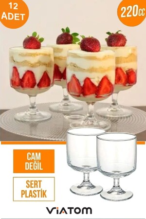 Magnolia Dessert Presentation Glass 12-Piece Mica Magnolia Ice Cream Pudding Bowl (NOT GLASS) - Viatom