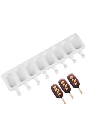 Magnum 8-Piece Silicone Ice Cream Mold Mini Size and 50 Ice Cream Sticksubukl BT934 - MYEBI
