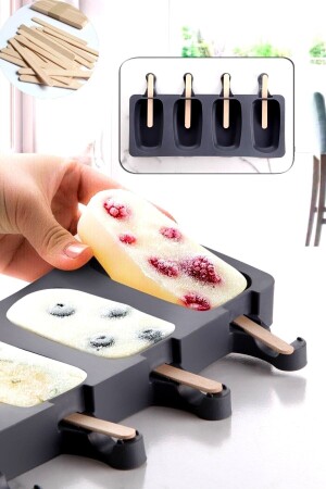 Magnum Ice Cream Mold - 4-Piece Large Size Practical Magnum Silicone Ice Cream Mold - Vigentino