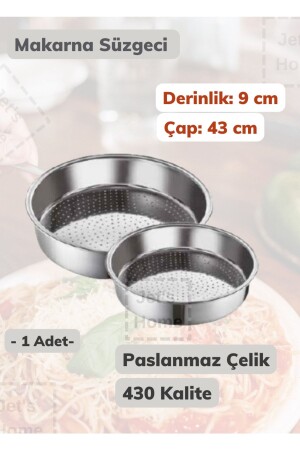 Makarna Süzgeci 43 Cm Paslanmaz Çelik Süzgeç 014.Es219540 - Jet's Home