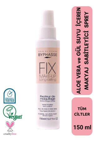 Make-up-Fixierspray mit Aloe Vera und Rosenwasserextrakt 150 ml - Byphasse
