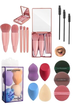 Make-up-Pinsel- und Schwamm-Set, 18-teilig - Rowenarose