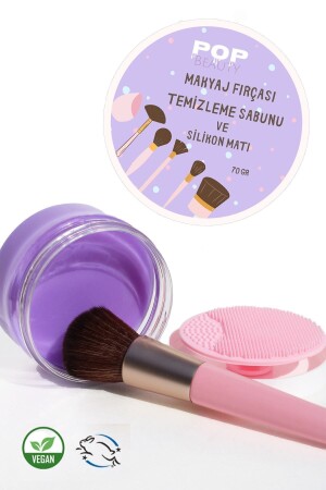Makeup Brush and Sponge Cleaning Soap and Silicone Mat 70gr - Pop Beauty