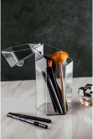 Makeup Brush Box with Lid, Brush Holder, Makeup Organizer and Multi-Purpose Organizer, Pen Holder 153. 001. 433 - Hayveys