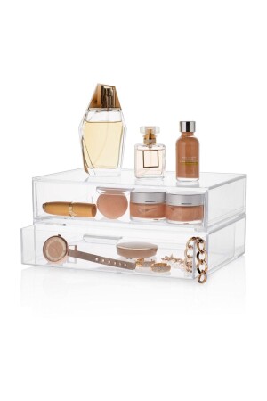 Makeup Organizer with 2 Expandable Drawers - Esdastore