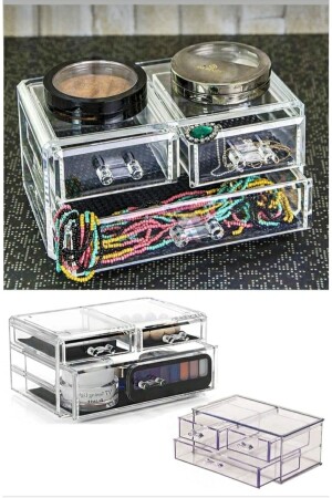 Makeup Organizer with 3 Drawers - Ahir Ticaret