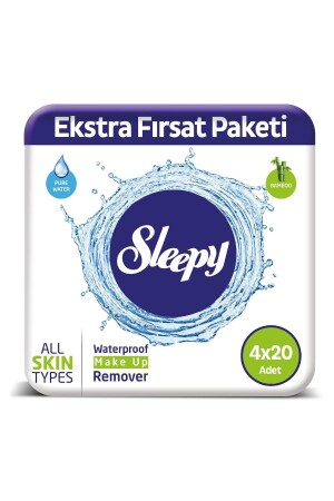 Makeup Remover Wipes 4X20 Pieces 80 Sheets U00000000000526 - Sleepy