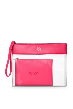 Makyaj Çantası - Transparent Beauty Case 002 Fuchsia 01 - Kiko