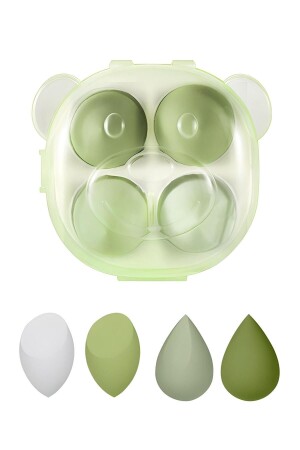 Makyaj Süngeri Kutulu Sünger Seti- Fondöten- Kapatıcı- Pudra Uygulama 4'lü Set - Ocean