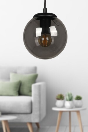 Malta Einzelner Kronleuchter aus schwarzem Rauchglas BEG0019BEG01 - Begüsa