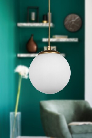 Malta Single Chandelier Antiqued White Glass BEG0019BEG01 - Begüsa