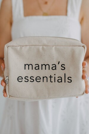 Mama's Essentials Organizer Çok Amaçlı Kanvas Çanta - Makyaj Çantası - Bebek Bakım Çantası - Milky Way Design