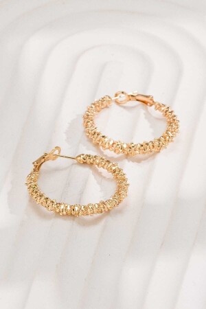 Mango Model Creolen aus gezacktem Gold - Mrk