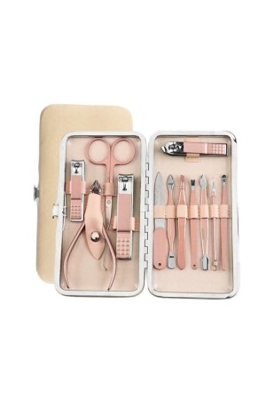 Maniküre- und Pediküre-Set aus Edelstahl mit Tasche, 12-teilig, 6925300017739 - Ocean