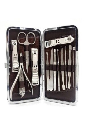 Maniküre- und Pediküre-Set aus Stahl, 14-teilig, groß, professionell - Yisa