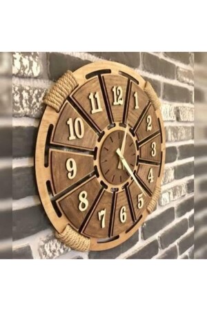 Maple Decorative Wooden Wall Clock 40x40 Cm - Hediyekolisi