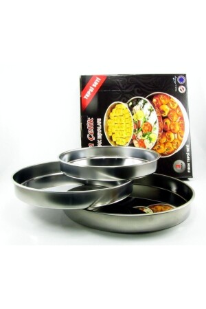 Maraş Kitchen 3 Size Chrome Steel Oven Tray Set mrskr3 - ÜZÜM ÇELİK