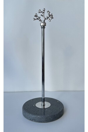 Marble Decorative Roll Paper Towel Holder Bathroom - Kitchen Organizer - Silver 2022-03 - bemdesign