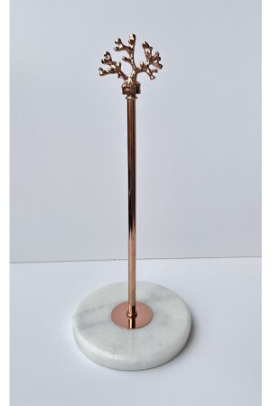 Marble Decorative Roll Paper Towel Holder Bathroom - Kitchen Organizer -white Marble - Rose Gold 2022-03 - bemdesign