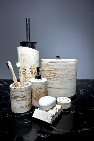 Marble Effect Concrete Bathroom Set BM-183 - betonmall
