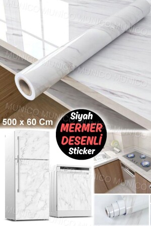 Marble Foil Adhesive Adhesive Foil Marble White Foil Furniture Table Kitchen Countertop Covering - Munico