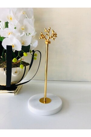 Marble Gold Gold Paper Roll Towel Holder Marble Roll Towel Holder - GİLLİ STORE