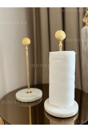 Marble Paper Towel Holder Decorative Oyster Embroidered Napkin Holder Gold TYC00585375754 - Housess