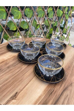 Marble Pattern Snack Bowl and Milk Dessert Bowl BLACK MARBLE PATTERN COOKIE DISH - GÜRCÜGLASS