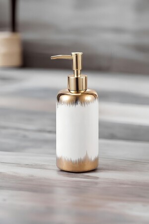 Marble Patterned Luxury Porcelain Kitchen Liquid Soap Dish Dish Detergent Dispenser - Vadi