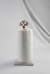 Marble Roll Paper Towel Holder Gold, Metal Profile Rod MERALP2030 - MERALP