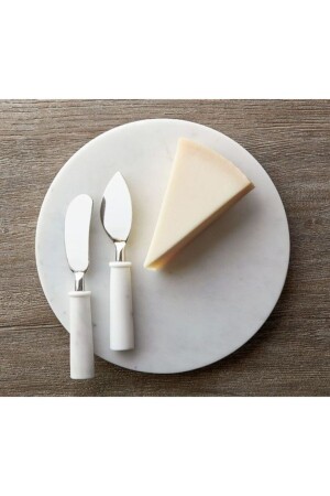 Marble Round Serving and Presentation Plate-Cutting Board WHITE LAL - VENTO HOME