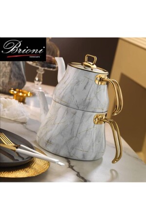 Marble White Marble-Granite Teapot Set MBB02TK - Brioni