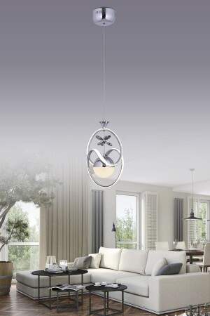 Marco 3 Colors (Yellow White and Daylight) Chrome Luxury Led Chandelier Concept - Hira Aydinlatma