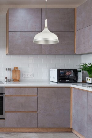 Marco Special Design Modern Decorative Cafe Kitchen Living Room White Interior Silver Pendant Lamp Single Chandelier cosmos - Modavize