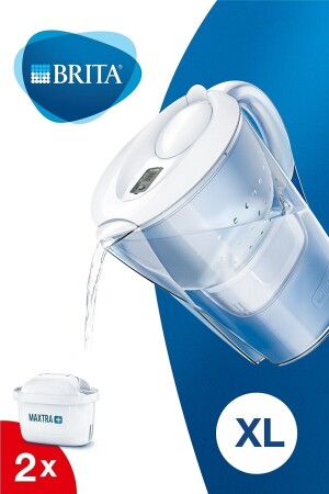 Marella Xl Su Arıtmalı Beyaz Sürahi 3,5 Lt ,toplam 2 Adet Filtre DGBRBE350 - Brita